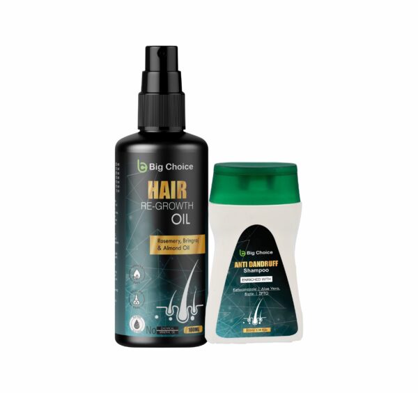 Hair Re growth Oil + Anti Dandruff Shampoo